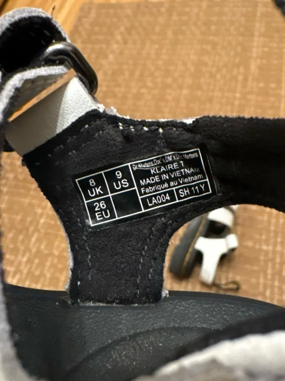 Dr. Martens Kids White Leather Triple-Strap Sandals